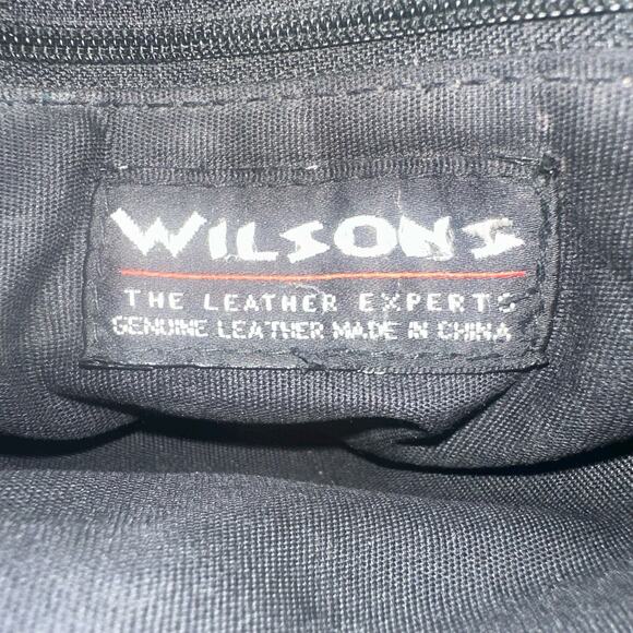Wilsons Leather Black Genuine Leather Crossbody Shoulder Bag Small Purse - Picture 10 of 12